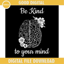Be Kind To Your Mind Motivation Quotes SVG