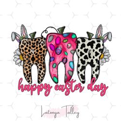 Happy Easter Day Dental Bunny Tooth Magnets PNG