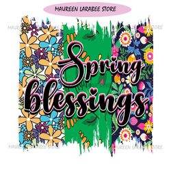 Spring Blessings Sublimation PNG Design