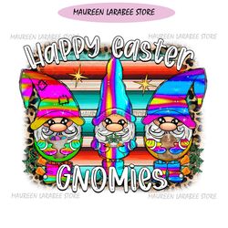 Happy Easter Day Gnomies Bunny Carrot Eggs PNG