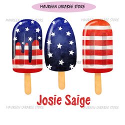 Popsicle American Flag Patriotic Ice Cream PNG