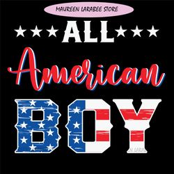 All American Boy 4th Of July USA Flag SVG
