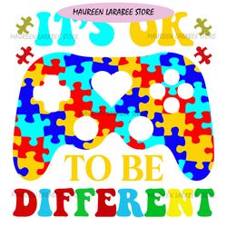 It's Ok To Be Different Autism Puzzle Game SVG
