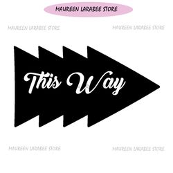this way the mad hatter tea party arrow sign svg