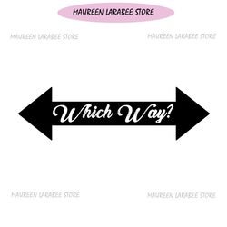 which way to the mad hatter tea party sign svg