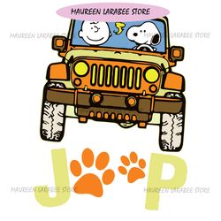 Charlie Brown And Snoopy In Jeep SVG, Jeep Car SVG, Snoopy And Charlie Drive Jeep SVG, Cartoon Dog SVG,NFL svg, Football