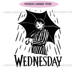 Wednesday Addams svg, Addams Family svg file, Wednesday Silhouette svg, Instant download