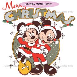 Merry Mickey Minnie Xmas SVG Disney Vintage File
