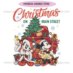 Christmas On Main Street PNG Santa Mickey File Download