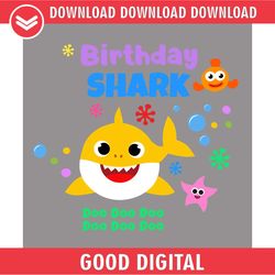 Birthday Baby Shark Yellow Doo Doo SVG