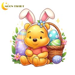 Easter Pooh Egg Digital PNG File