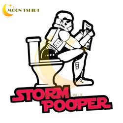 Stormtrooper Toilet Funny Star Wars Movie Design SVG