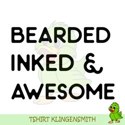 Bearded Inked and Awesome Dad SVG