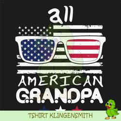 All American Grandpa Glasses Flag SVG