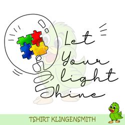 Let You Light Shine Autism Puzzle PNG