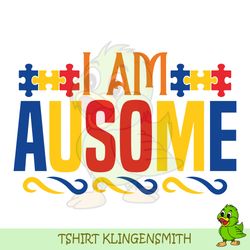 I Am Ausome Autism Awareness Puzzle Day SVG