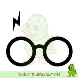 Harry Potter Lightning Glasses SVG Vector 2