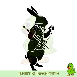 The Black Rabbit In A Suit Alice In Wonderland SVG
