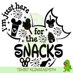 I'm here for the snacks svg, Mickey mouse ears svg, Vacation svg, Snacks svg Instant Download