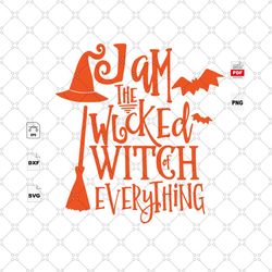 i am the witched witch of everything, bat svg, halloween svg, witch svg, broom svg, beautiful witch, hat svg, witch hat,