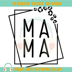 Mama Leopard Square Mother Day SVG