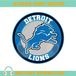 Detroit Lions Circle Logo Svg