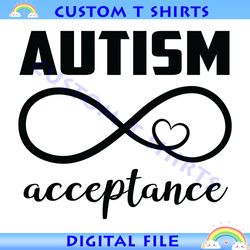 Autism Acceptance Infinity Loop Design PNG