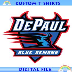 DePaul Blue Demons Svg, Logo Ncaa Sport Svg, Ncaa Svg, Png, Dxf, Eps Download File, Sport Svg