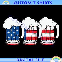 American Flag 4th Of July Beer SVG