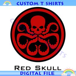 Avengers Superheroes Red Skull Logo SVG