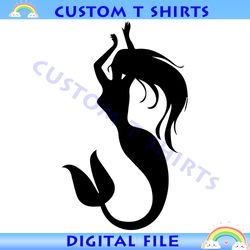Disney Dancing Little Mermaid Ariel Silhouette SVG