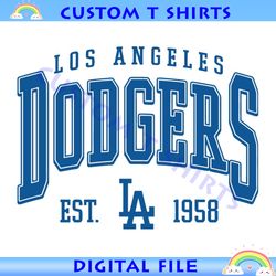Retro LA Dodgers Est 1958 SVG Baseball Sport File Design