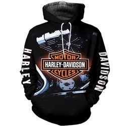 Harley Davidson Hoodie Design 3D Full Printed Sizes S - 5XL - NAL115