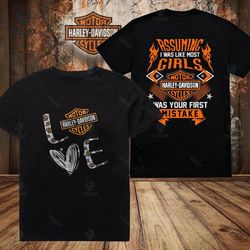 Harley Davidson T-shirt Design 2D Full Printed Sizes S - 5XL - NAAD51