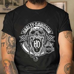 Harley Davidson T-shirt Design 2D Full Printed Sizes S - 5XL - NAAD63