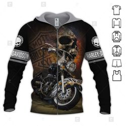 Harley Davidson Hoodie Design 3D Full Printed Sizes S - 5XL - TA06453