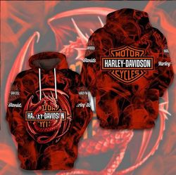 Harley Davidson Hoodie Design 3D Full Printed Sizes S - 5XL - ZA112024