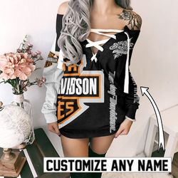 Harley Davidson Criss Cross Sweatshirt Dress Sizes S - 3XL M602254D