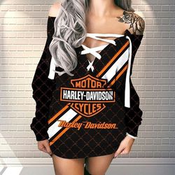 Harley Davidson Criss Cross Sweatshirt Dress Sizes S - 3XL M601702