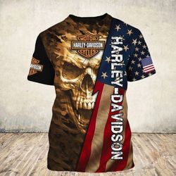 Harley Davidson T-shirt Design 2D Full Printed Sizes S - 5XL - NARA606G