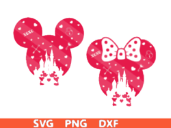 Mickey Head Valentines Day Svg, Mouse Valentine's day svg, Valentines svg, Valentines Day svg, bundle Mouse Valentine