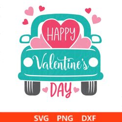 Happy Valentine's Day Truck - Instant Digital Download - svg, png, dxf, and eps files included! Hearts, Back of Truck,