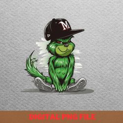 The Grinch Vs Miami Marlins Grinch Growl PNG, The Grinch PNG, Miami Marlins Digital Png Files