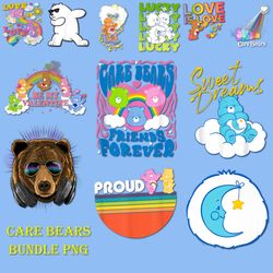12 care bears love png bundle, care bears love layered digital file, care bears love png bundle digital download