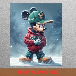 Mickey Mouse Vs Minnesota Twins Whimsical Matchup PNG, Micky Mouse PNG, Minnesota Twins Digital Png Files