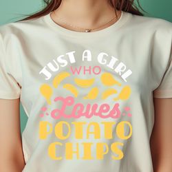 Funny Just A Girl Who Loves Potato Chips Gift Kids Women PNG, Chip And Dale PNG, Crypto St Patrick Digital Png Files