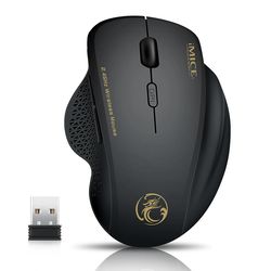 high-precision 2.4ghz wireless optical gaming mouse with 6 buttons & usb receiver , ideal for laptops and pcs
