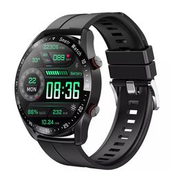 bluetooth waterproof smartwatch for men/women, compatible with iphone samsung