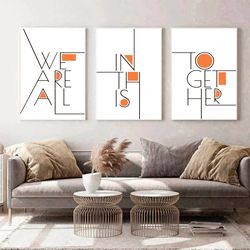 Quotes Wall Art Set of 3 Prints Modern Minimalist Prints Quote Inspirational Poster Quotes Printable Typography Poster