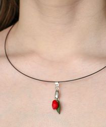 Pomegranate Pendant Pomegranate Necklace Gift for her Handmade